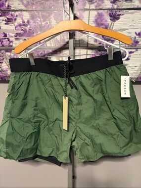 Reese Cooper Olive Green Lined Trail Shorts Size L NWT